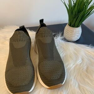 Olive Green Slip-On Sneakers